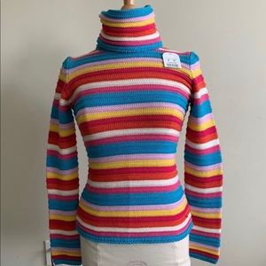 Stripped Turtleneck Sweater